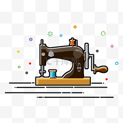 缝纫机2图片_手绘卡通MBE缝纫机