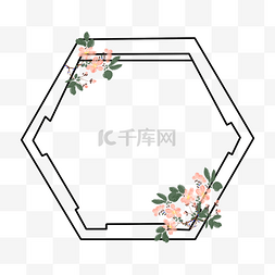 带花蕊图片_黑色带花边框