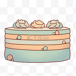立体蛋糕图片_奶油蛋糕装饰插画
