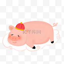 猪年春节大吉大利图片_卡通猪年矢量