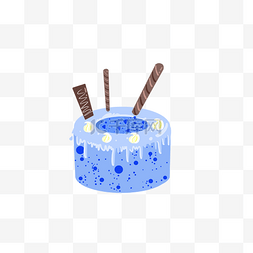 蓝莓巧克力蛋糕图片_卡通可爱蓝莓巧克力蛋糕
