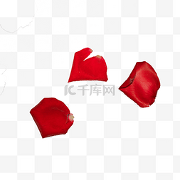 绿色配红色图片_红色植物花瓣元素