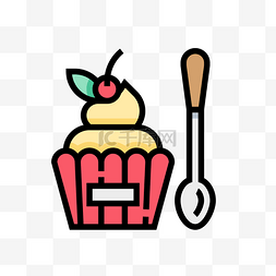 蛋糕甜品图标素材图片_美味蛋糕卡通免扣素材