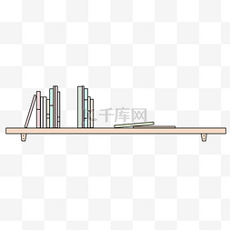 书籍清新图片_手绘清新简约书架分割线