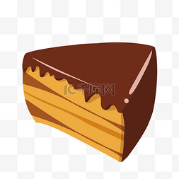 手绘巧克力蛋糕插画