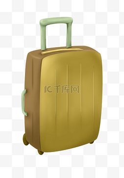 黄色的行李箱图片_黄色的行李箱插画