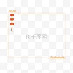 花边边框简单图片_喜庆花边新年边框