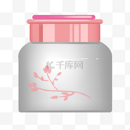 粉色雪花素材图片_化妆品雪花霜插画