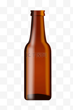 棕色的啤酒瓶插画