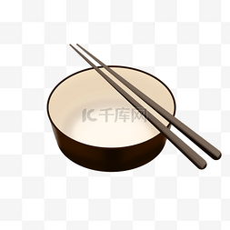 手绘碗筷餐具
