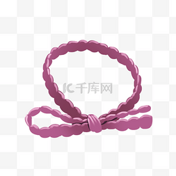 紫色皮筋头绳