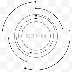 圆形边框科技感图片_科技感黑色简约圆形边框