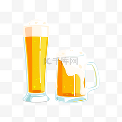 夏日啤酒图片_俄罗斯世界杯黄色卡通酒吧啤酒PNG