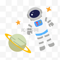 星球飞行图片_星球宇宙机器人插画