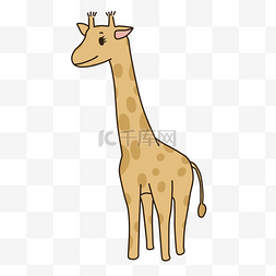 卡通黄色长颈鹿图片_卡通动物可爱Q版长颈鹿