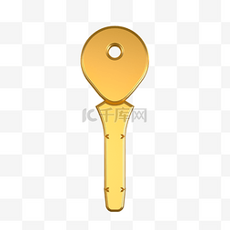 钥匙c4d图片_C4D金属光泽立体钥匙装饰