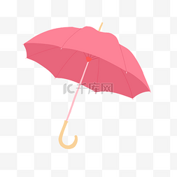 粉色的雨伞手绘插画