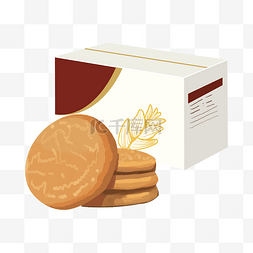 零食插画图片_美味的零食饼干插画