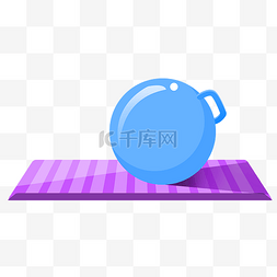 蓝色垫图片_紫色瑜伽垫 