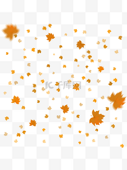 秋天枫叶叶子漂浮气氛电商装饰免