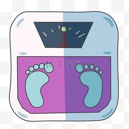 健身器材psd图片_健身器材体重秤插画