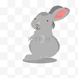 可爱兔子免抠插画