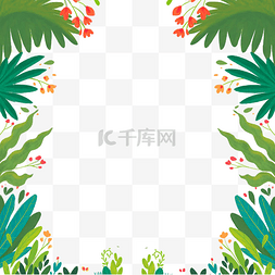 手绘水彩植物叶子图片_植物花朵色彩插画