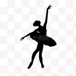 女人黑影图片_跳芭蕾舞的女人黑影