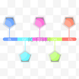 五边形的图表插画