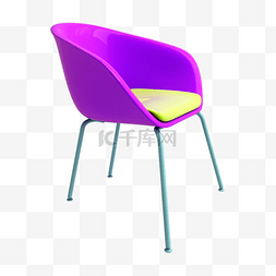 装修现代简约图片_写实质感3D座椅01