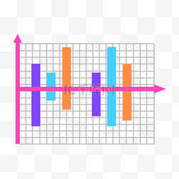 紫色图表图片_直线箭头图表插图