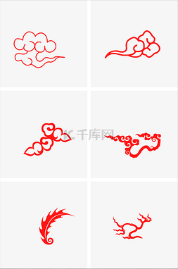 中国红风底纹图片_吉祥如意古典云纹