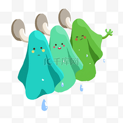 绿色的毛巾图片_卫生用品毛巾插画