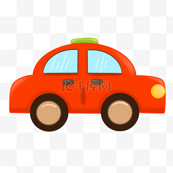 橘黄色的汽车图片_橘黄色的汽车手绘插画