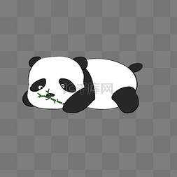 国宝大熊猫手绘插画