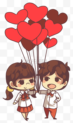 情人节情侣爱心气球