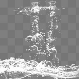 水浪图片_动感水浪水滴元素