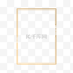 手绘电商装饰图片_手绘金色边框装饰