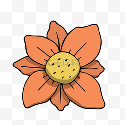 橙色的莲花免抠图