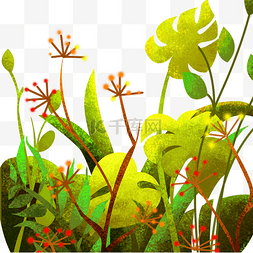 绿色发光植物