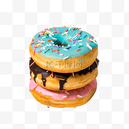 彩色圆柱图片_彩色蛋糕食物元素