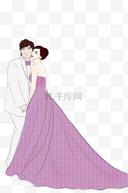 情侣婚纱图片_520情人节手绘情侣