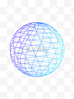 蓝色球形图片_球形科技蓝色渐变装饰素材设计