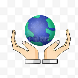  手掌和地球 