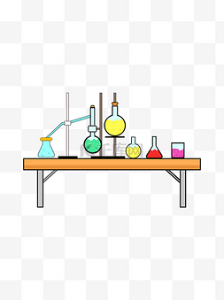 彩色化学学习仪器素材