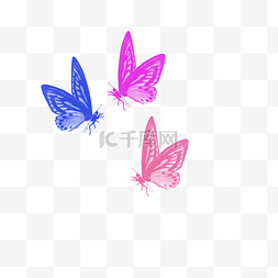 飞舞的花蝴蝶设计素材