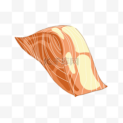 橘黄色的鱼肉插画
