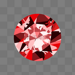 红色钻石圆形图片_ 红色圆形宝石