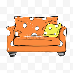 卡通沙发垫图片_黄色的沙发