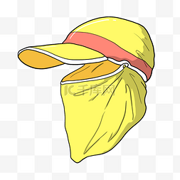 黄色帽子太阳帽